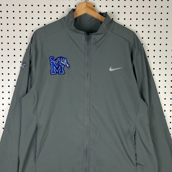 Nike 1 Cent Memphis Tiger Large Windbreaker Jacket  Penny Hardaway Gray Full Zip - Picture 3 of 6